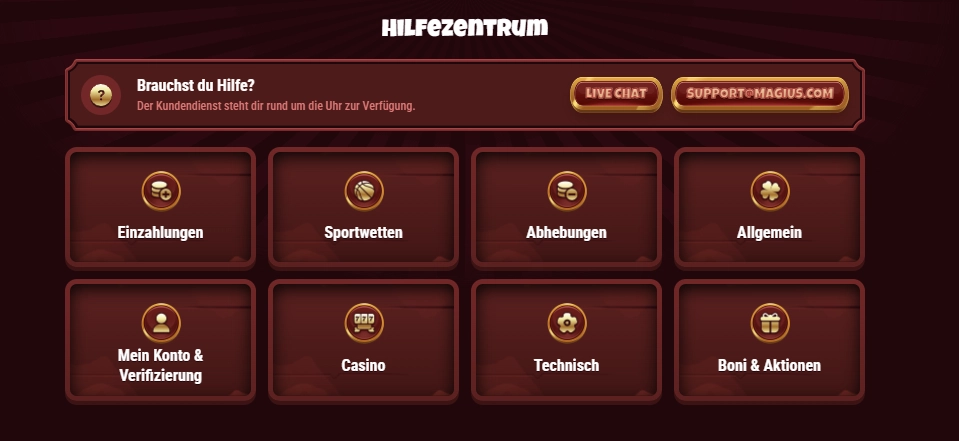 magius casino kundensupport